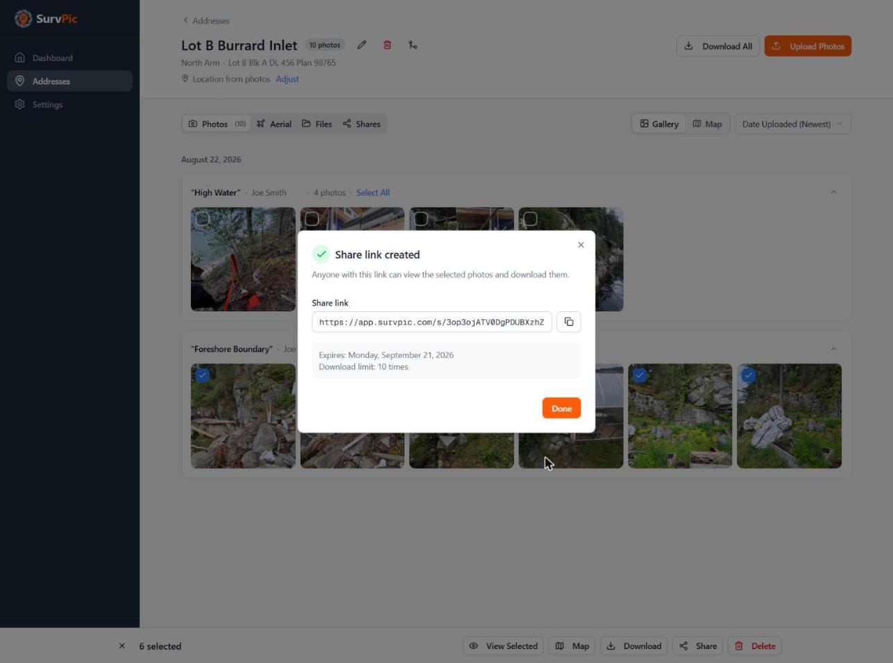 Share link created