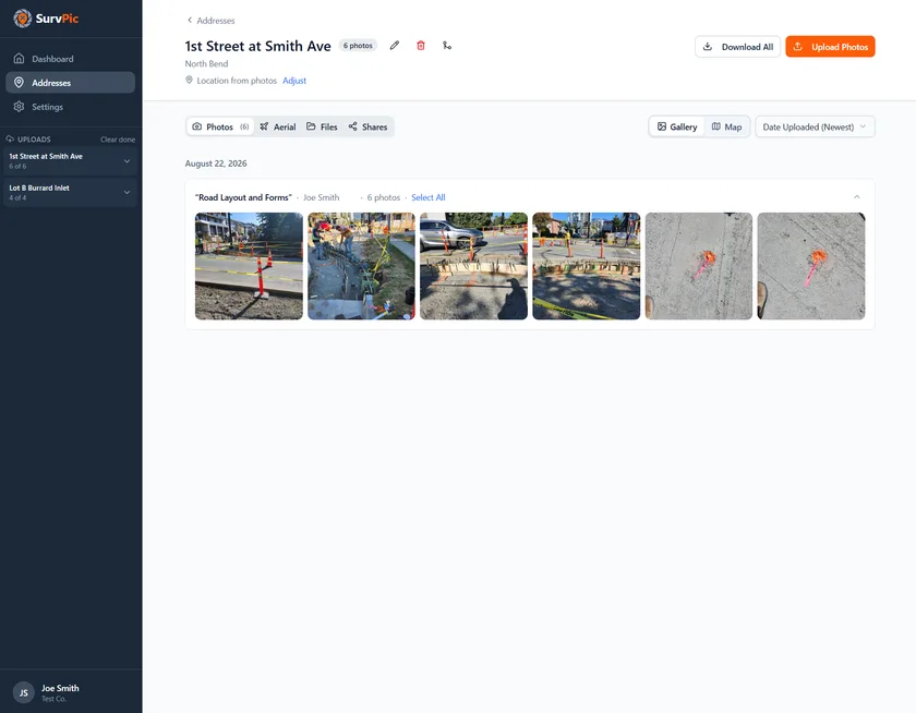 Gallery — Road Layout and Forms batch under the address